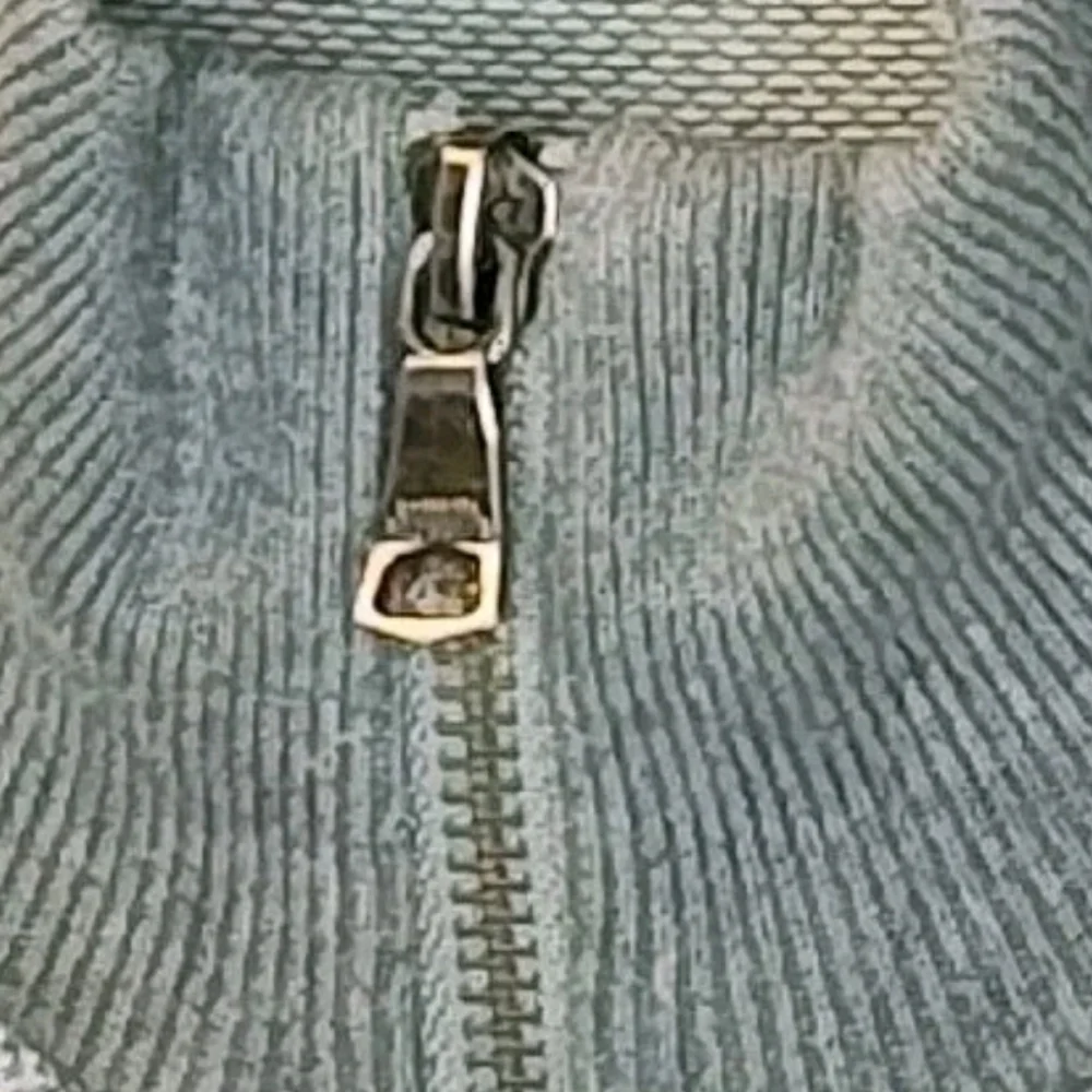 Banana Republic Cardigan Sweater XL Two Tone Gray Bird's Eye Knit Mock Neck Zip